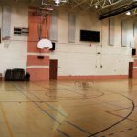 Le gymnase à l'intérieur du bâtiment Davis